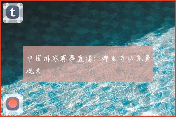 中国排球赛事直播:哪里可以免费观看